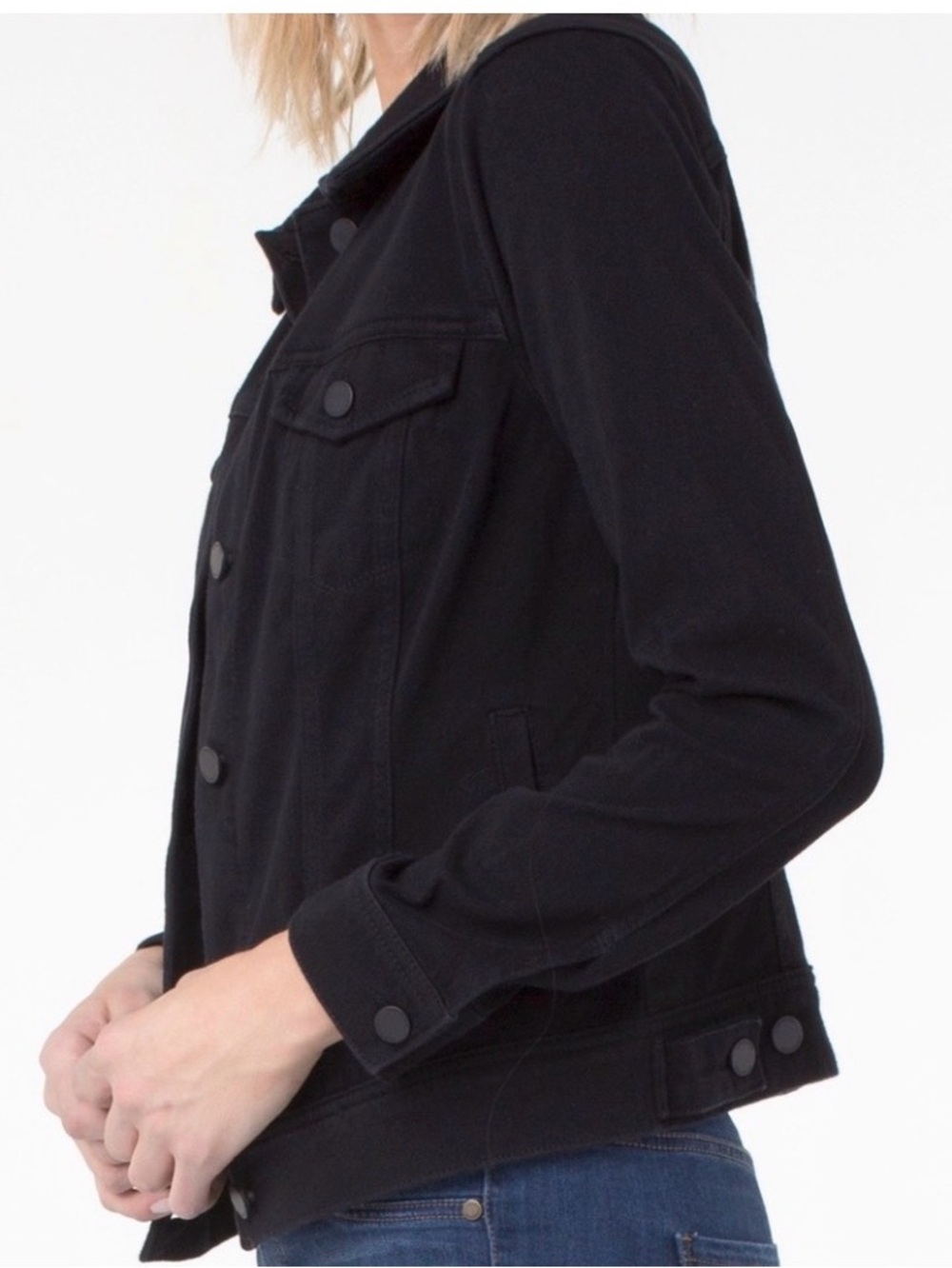 Liverpool Los Angeles Black Denim Jacket Medium - Picture 6 of 7